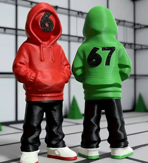 2 pack 3D 67 figures bedroom ornaments