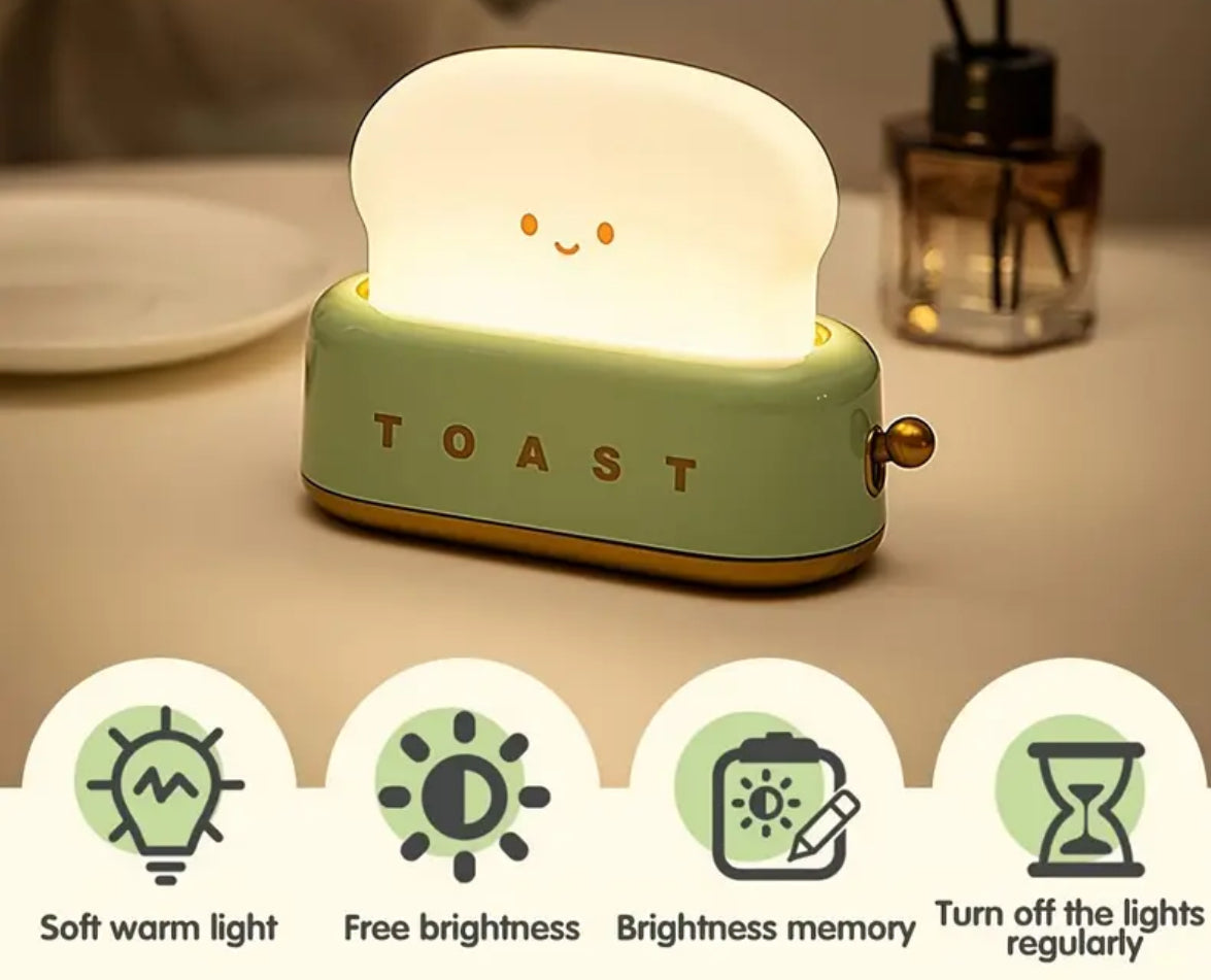Personalised cute toaster shape LED bed lamp