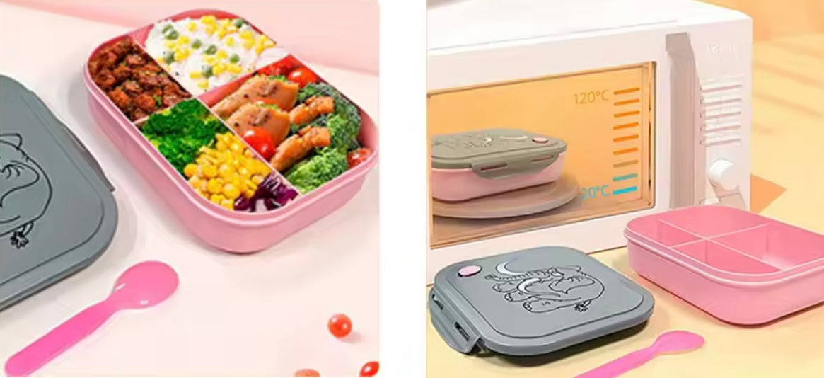Personalised Cartoon Elephant Pattern Lunch Box with Water Bottle🐘💖💙