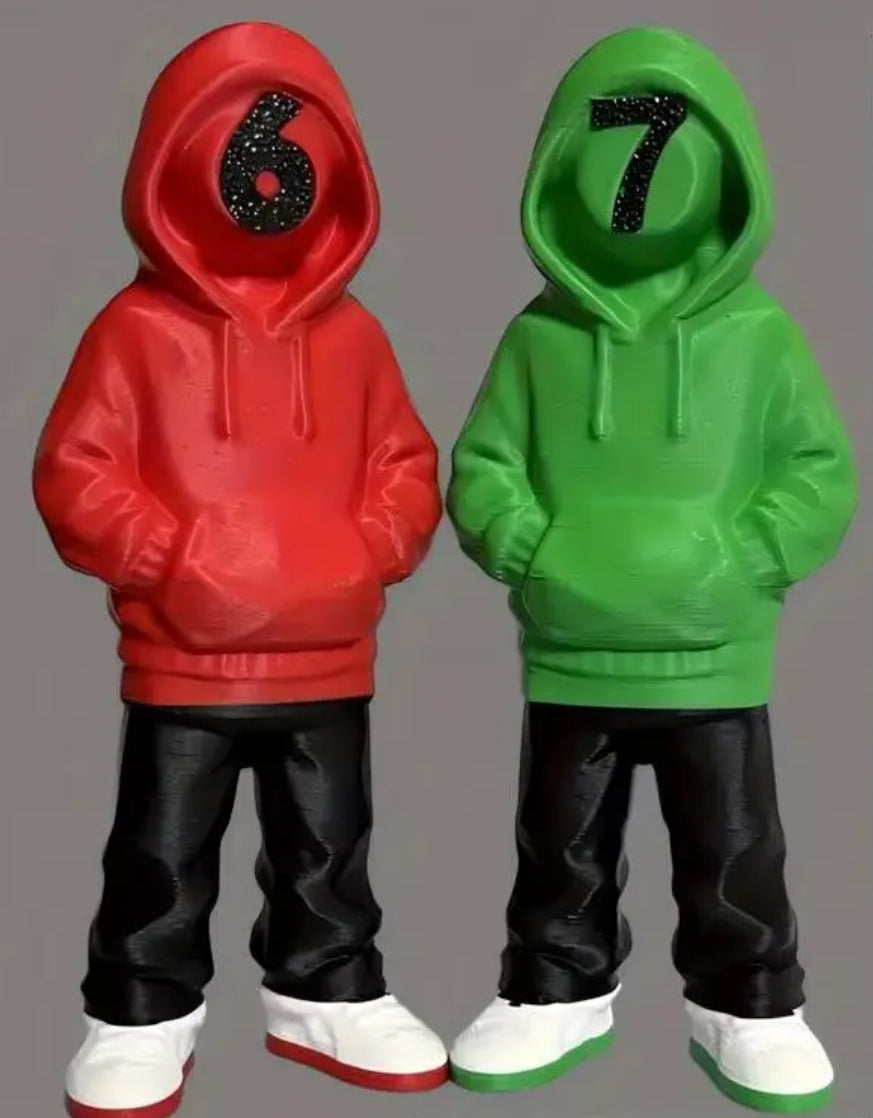 2 pack 3D 67 figures bedroom ornaments