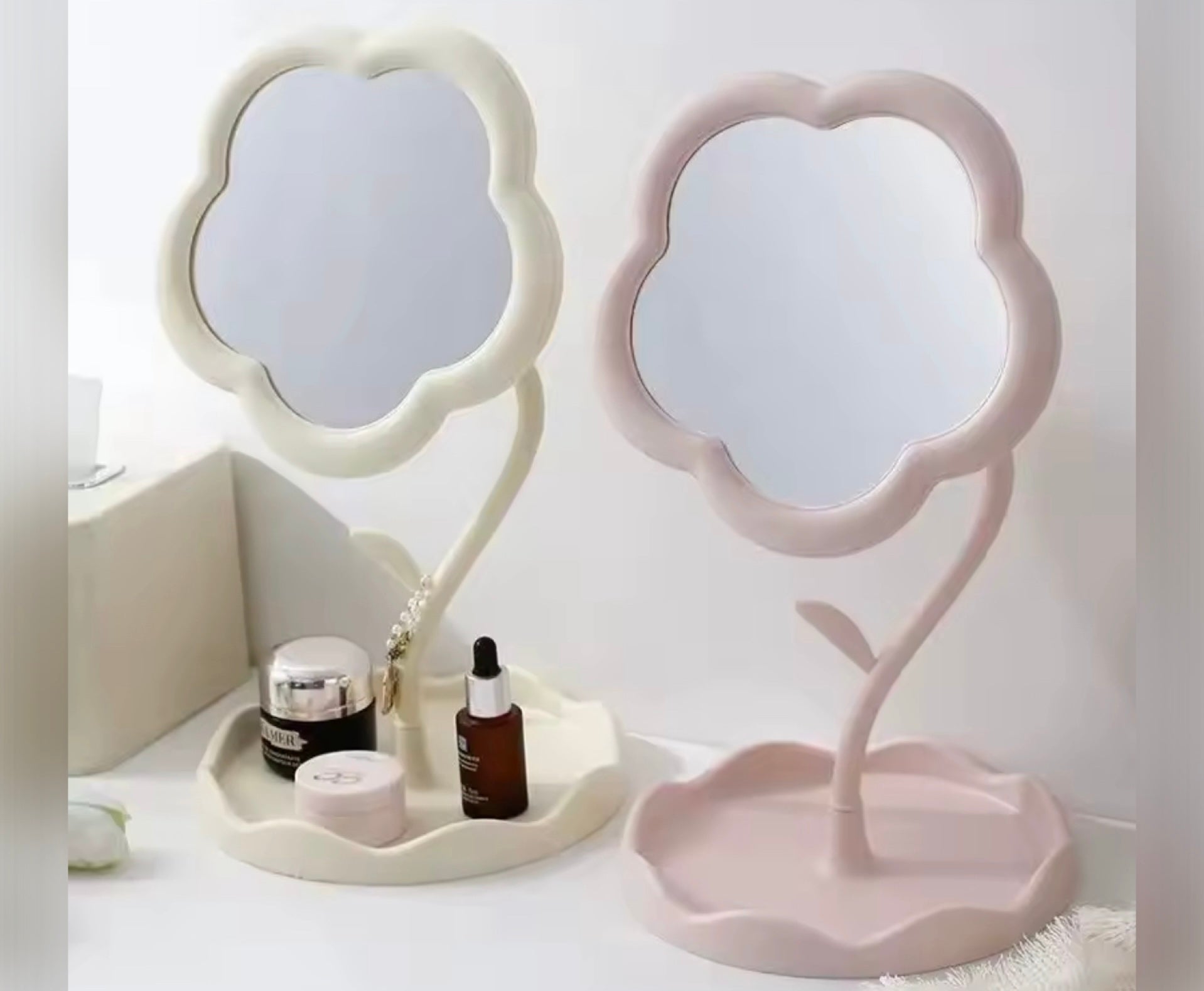 Personalised Mini Desktop Flower Mirrors