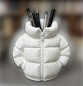 Puffer jacket pen holder