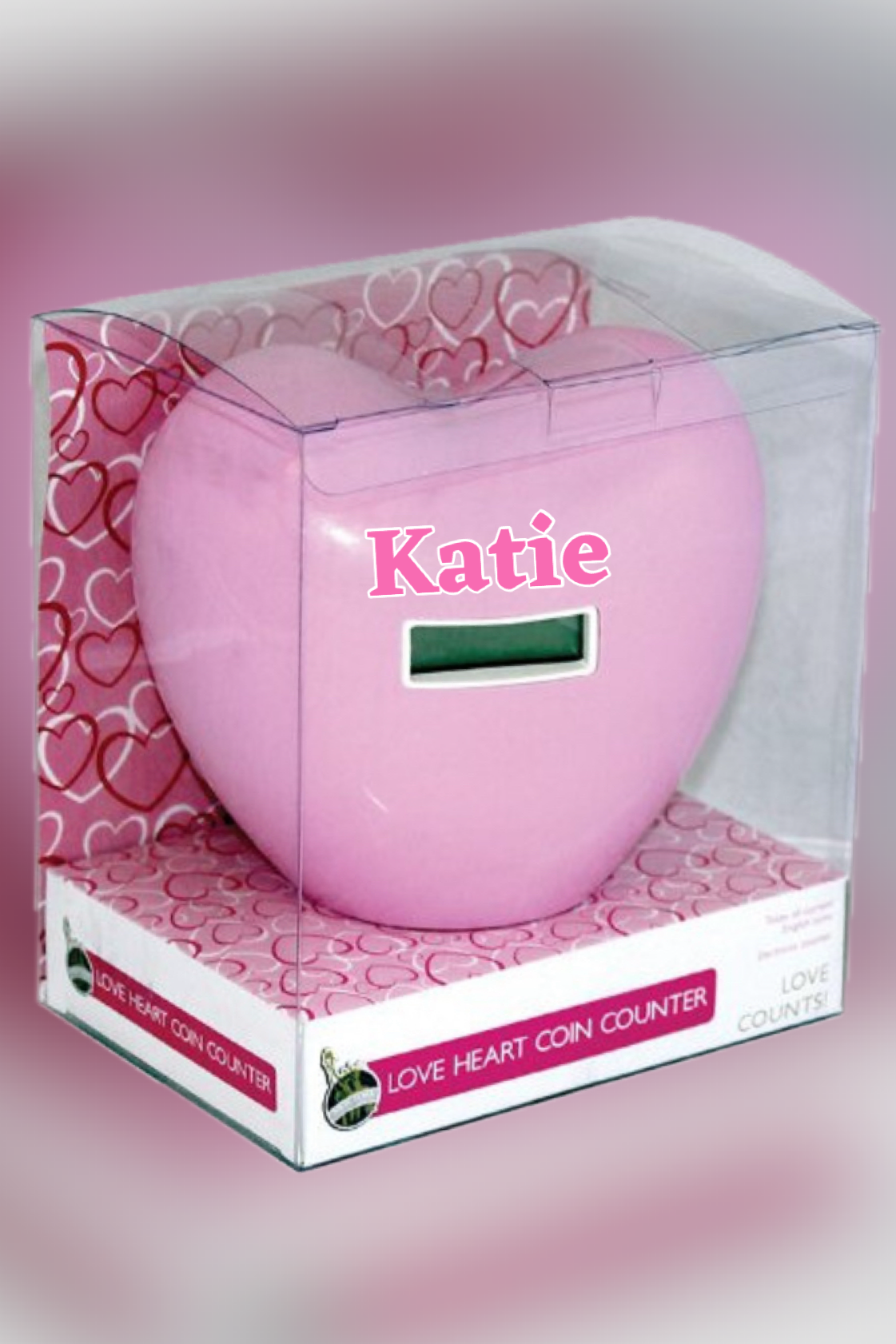 Personalised Digital Coin Counter LCD Display Jar Sorter Money Box🩷🐷